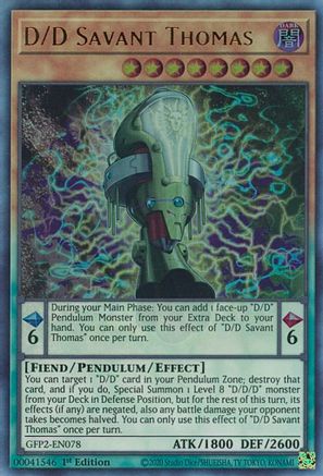 D/D Savant Thomas (GFP2-EN078) - Ghosts From the Past: The 2nd Haunting 1st Edition