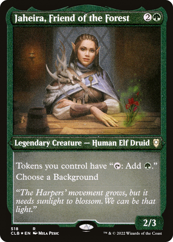 Jaheira, Friend of the Forest (Foil Etched) [Commander Legends: Battle for Baldur's Gate]