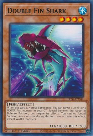 Double Fin Shark (LED9-EN049) - Legendary Duelists: Duels From the Deep 1st Edition
