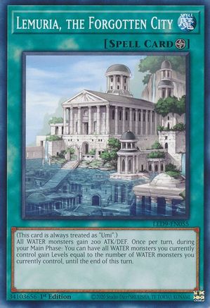 Lemuria, the Forgotten City (LED9-EN055) - Legendary Duelists: Duels From the Deep 1st Edition