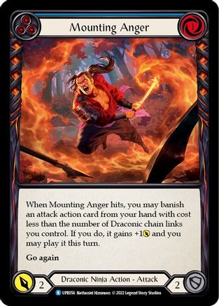 Mounting Anger (Blue) [UPR056] (Uprising)  Rainbow Foil