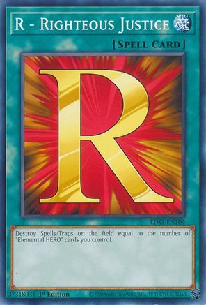 R - Righteous Justice (LDS3-EN109) - Legendary Duelists: Season 3 1st Edition