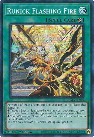 Runick Flashing Fire (TAMA-EN030) - Tactical Masters 1st Edition