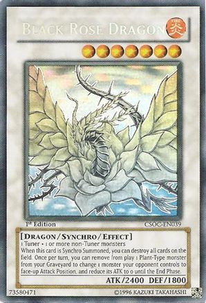 Black Rose Dragon (Ghost Rare) (CSOC-EN039) - Crossroads of Chaos 1st Edition