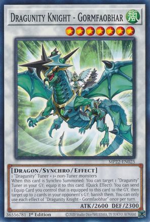 Dragunity Knight - Gormfaobhar (MP22-EN025) - 2022 Tin of the Pharaoh's Gods 1st Edition
