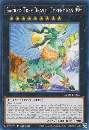 Sacred Tree Beast, Hyperyton (MP22-EN026) - 2022 Tin of the Pharaoh's Gods 1st Edition