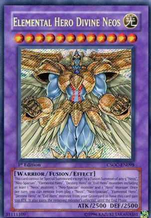Elemental Hero Divine Neos (CSOC-EN098) - Crossroads of Chaos 1st Edition