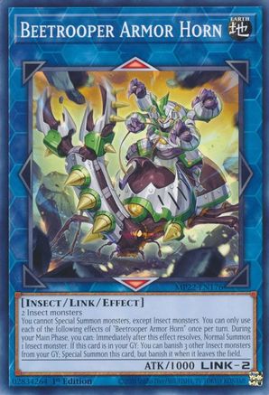 Beetrooper Armor Horn (MP22-EN176) - 2022 Tin of the Pharaoh's Gods 1st Edition