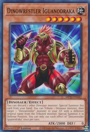Dinowrestler Iguanodraka (MP22-EN182) - 2022 Tin of the Pharaoh's Gods 1st Edition