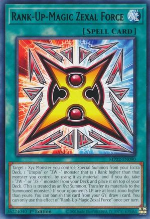 Rank-Up-Magic Zexal Force (MP22-EN090) - 2022 Tin of the Pharaoh's Gods 1st Edition