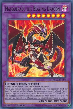 Masquerade the Blazing Dragon (MP22-EN208) - 2022 Tin of the Pharaoh's Gods 1st Edition