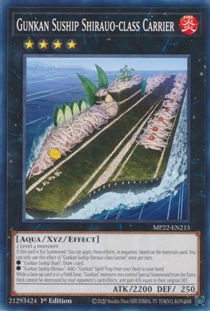 Gunkan Suship Shirauo-class Carrier (MP22-EN215) - 2022 Tin of the Pharaoh's Gods 1st Edition