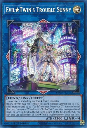 Evil Twin's Trouble Sunny (MP22-EN216) - 2022 Tin of the Pharaoh's Gods 1st Edition