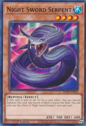 Night Sword Serpent (MP22-EN232) - 2022 Tin of the Pharaoh's Gods 1st Edition