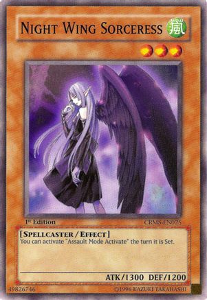 Night Wing Sorceress (CRMS-EN025) - Crimson Crisis 1st Edition