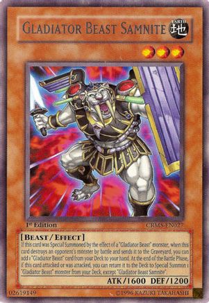 Gladiator Beast Samnite (CRMS-EN027) - Crimson Crisis 1st Edition