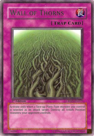 Wall of Thorns (CRMS-EN079) - Crimson Crisis 1st Edition