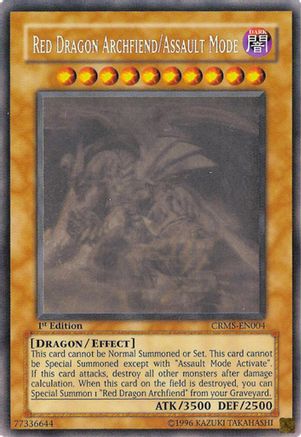 Red Dragon Archfiend/Assault Mode (Ghost Rare) (CRMS-EN004) - Crimson Crisis 1st Edition