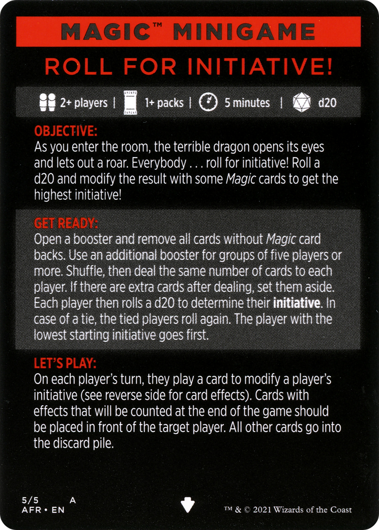 Roll for Initiative // Roll for Initiative (cont'd) (MAFR-005) - Adventures in the Forgotten Realms Minigames