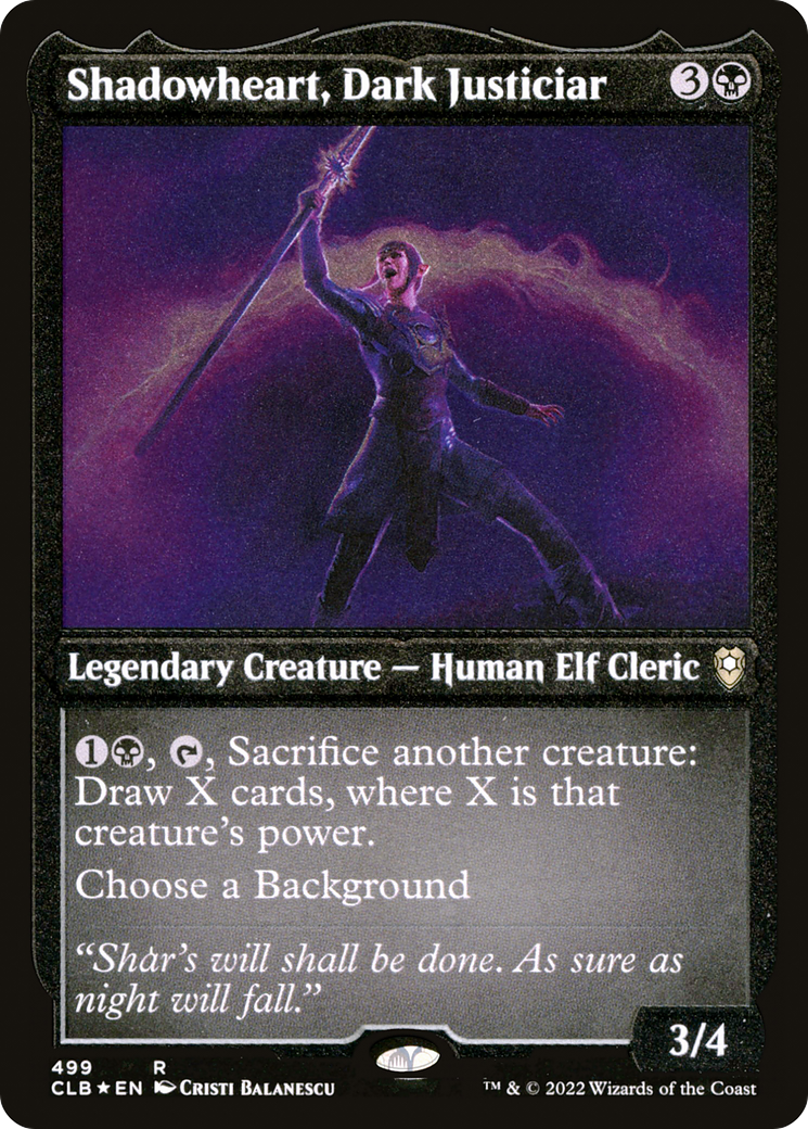 Shadowheart, Dark Justiciar (Foil Etched) [Commander Legends: Battle for Baldur's Gate]