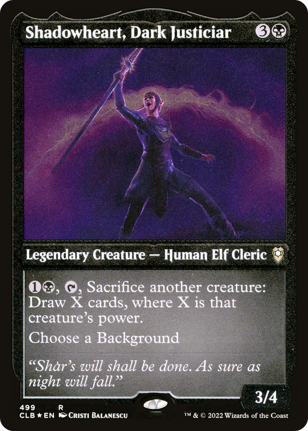 Shadowheart, Dark Justiciar (Foil Etched) [Commander Legends: Battle for Baldur's Gate]