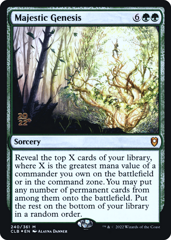 Majestic Genesis [Commander Legends: Battle for Baldur's Gate Prerelease Promos]