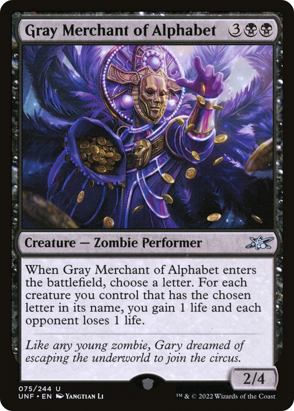 Gray Merchant of Alphabet [Unfinity]