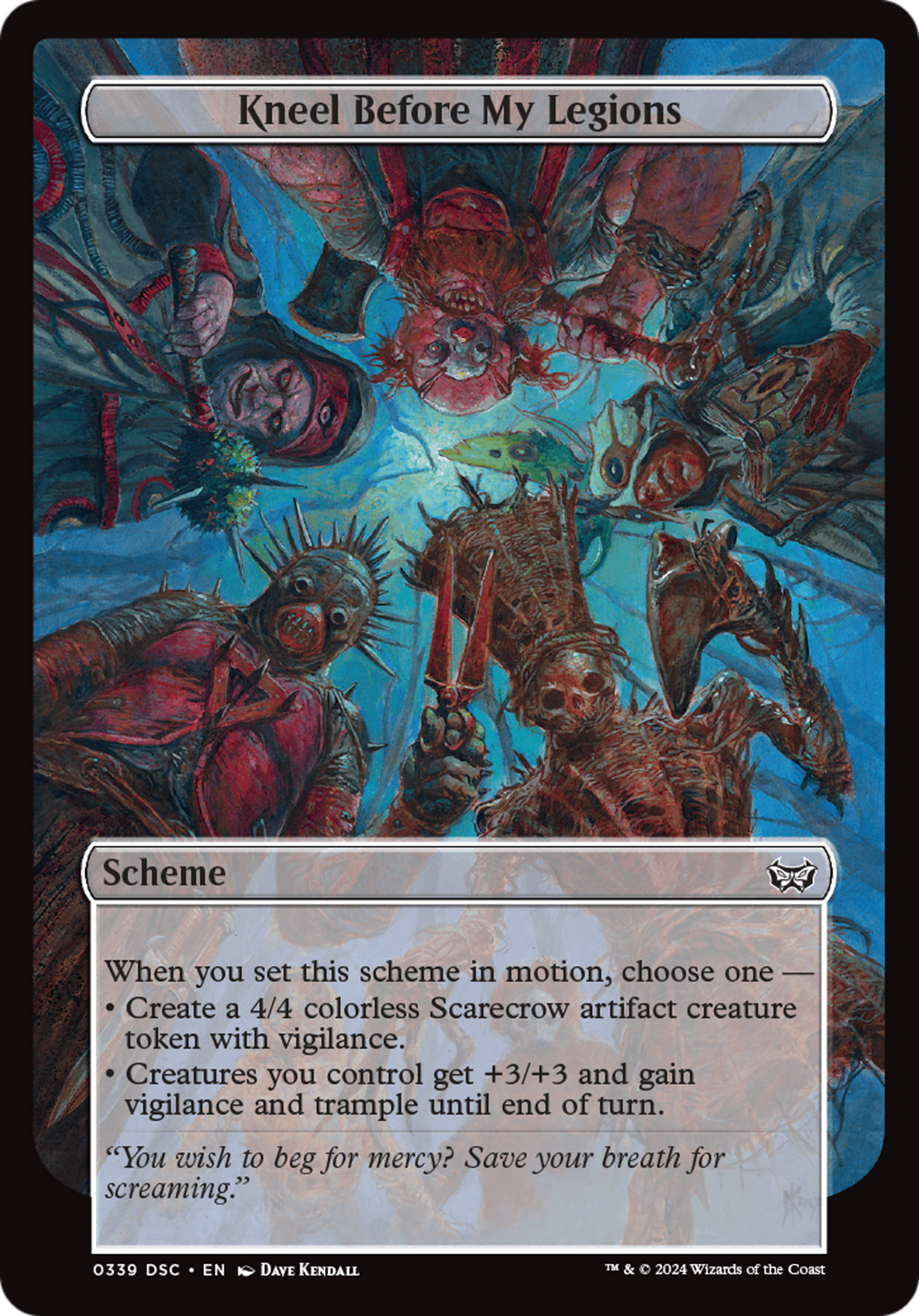 Kneel Before My Legions (Full Art) [Duskmourn: Archenemy]