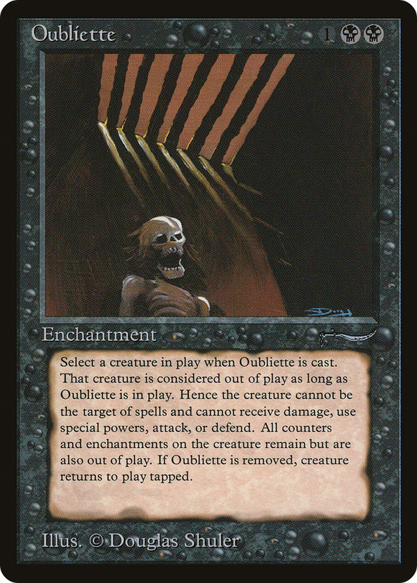 Oubliette (Dark Mana Cost) [Arabian Nights]
