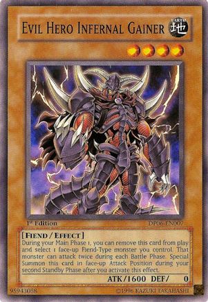 Evil Hero Infernal Gainer (DP06-EN007) - Duelist Pack 6: Jaden Yuki 3 1st Edition