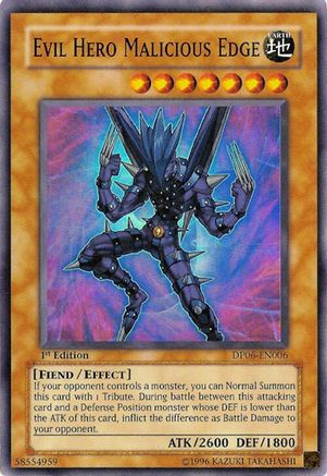 Evil Hero Malicious Edge (DP06-EN006) - Duelist Pack 6: Jaden Yuki 3 1st Edition