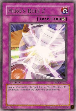 Hero's Rule 2 (DP06-EN025) - Duelist Pack 6: Jaden Yuki 3 Unlimited