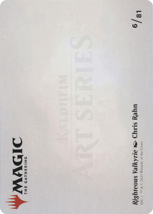 Righteous Valkyrie // Righteous Valkyrie (ASKHM-006) - Art Series: Kaldheim (Borderless) Foil