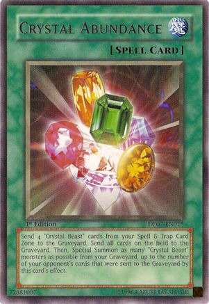 Crystal Abundance (DP07-EN015) - Duelist Pack 7: Jesse Anderson 1st Edition