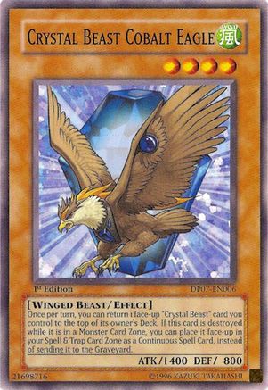 Crystal Beast Cobalt Eagle (DP07-EN006) - Duelist Pack 7: Jesse Anderson 1st Edition