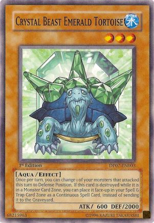 Crystal Beast Emerald Tortoise (DP07-EN003) - Duelist Pack 7: Jesse Anderson 1st Edition