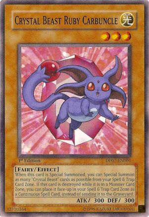 Crystal Beast Ruby Carbuncle (DP07-EN001) - Duelist Pack 7: Jesse Anderson 1st Edition