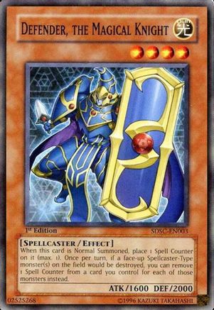 Defender, The Magical Knight (SDSC-EN003) - Structure Deck: Spellcaster's Command 1st Edition