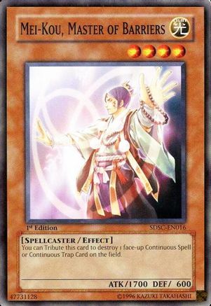 Mei-Kou, Master of Barriers (SDSC-EN016) - Structure Deck: Spellcaster's Command 1st Edition