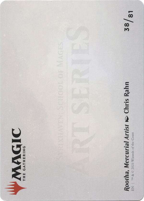 Rootha, Mercurial Artist // Rootha, Mercurial Artist (ASTX-038) - Strixhaven Art Series (Borderless)