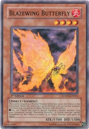 Blazewing Butterfly (SDWS-EN012) - Structure Deck: Warriors' Strike 1st Edition
