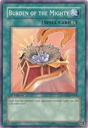 Burden of the Mighty (SDWS-EN019) - Structure Deck: Warriors' Strike 1st Edition