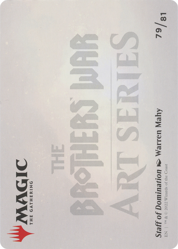 Staff of Domination // Staff of Domination (ABRO-079) - The Brothers' War Art Series (Borderless) Foil