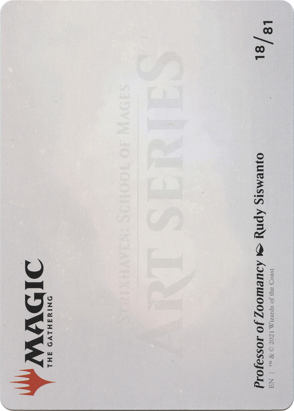 Professor of Zoomancy // Professor of Zoomancy (ASTX-018) - Strixhaven Art Series (Borderless) Foil