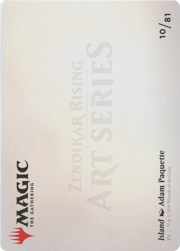 Island // Island (AZNR-010) - Zendikar Rising Art Series (Borderless) Foil