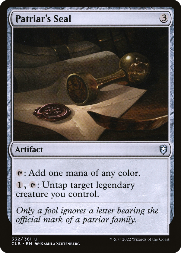 Patriar's Seal [Commander Legends: Battle for Baldur's Gate]