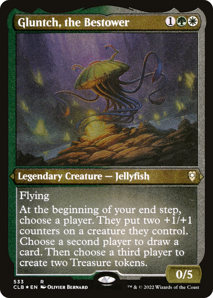 Gluntch, the Bestower (Foil Etched) [Commander Legends: Battle for Baldur's Gate]