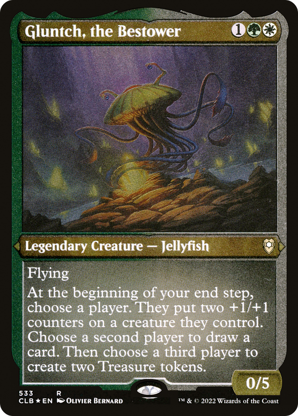 Gluntch, the Bestower (Foil Etched) [Commander Legends: Battle for Baldur's Gate]