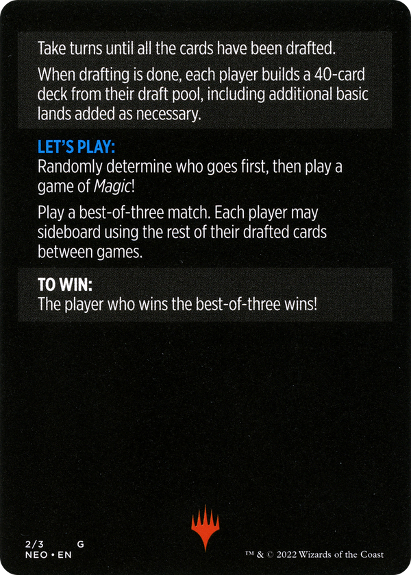 Winchester Draft // Winchester Draft (cont'd) (MNEO-002) - Kamigawa: Neon Dynasty Minigames