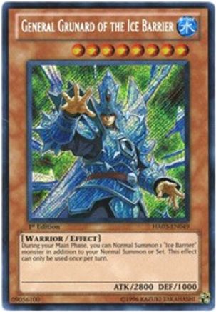 General Grunard of the Ice Barrier (HA03-EN049) - Hidden Arsenal 3 Unlimited